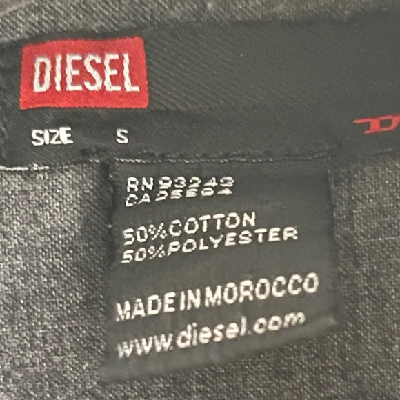 Diesel Black Brown Corduroy Double Breasted Short Jacket Vintage Pristine - Picture 12 of 13